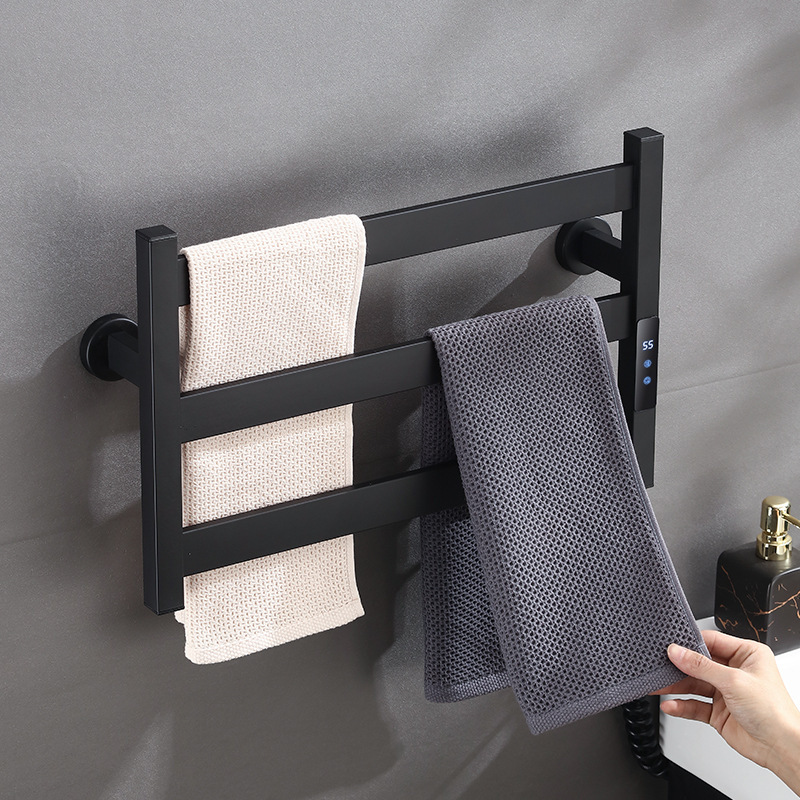 Cross-Border Smart Electric Towel Rack Stainless Steel Heated Constant Temperature Bathroom Punch-Free Bathroom Towel Rack Amazon Cross-Border Smart Electric Towel Rack Stainless Steel Heated Constant Temperature Bathroom Punch-Free Bathroom Towel Rack Amazon