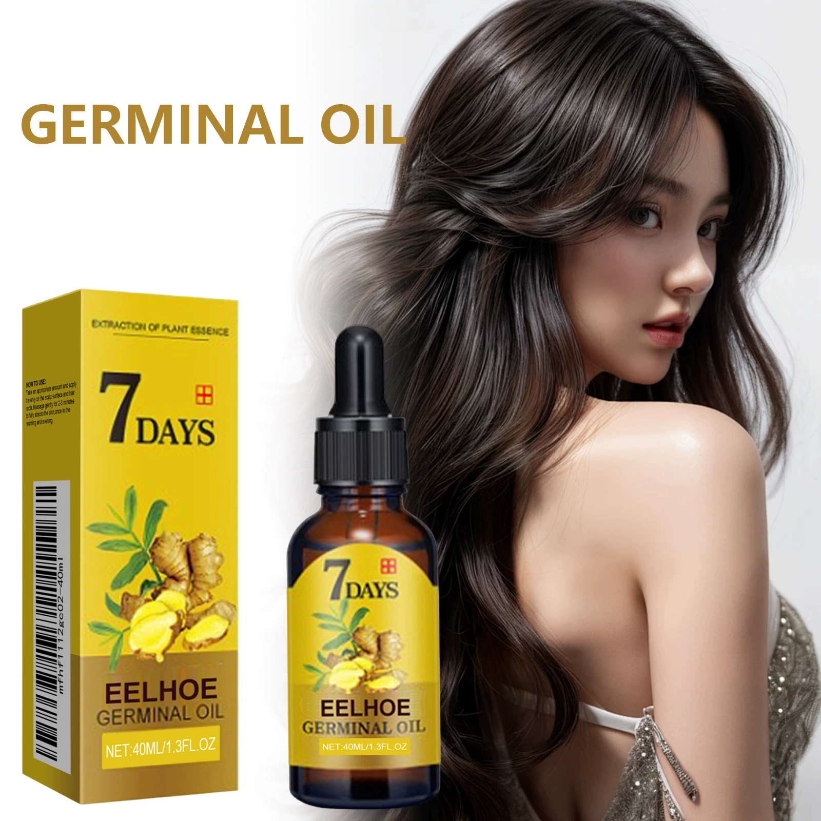 EELHOE Решение для лечения волос с имбирем Нежное питательное средство для гладких сухих волос Решение для ежедневного ухода