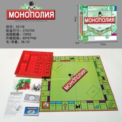 外贸俄语法语英语monopoly名胜古迹海盗大富翁卡牌桌游玩具