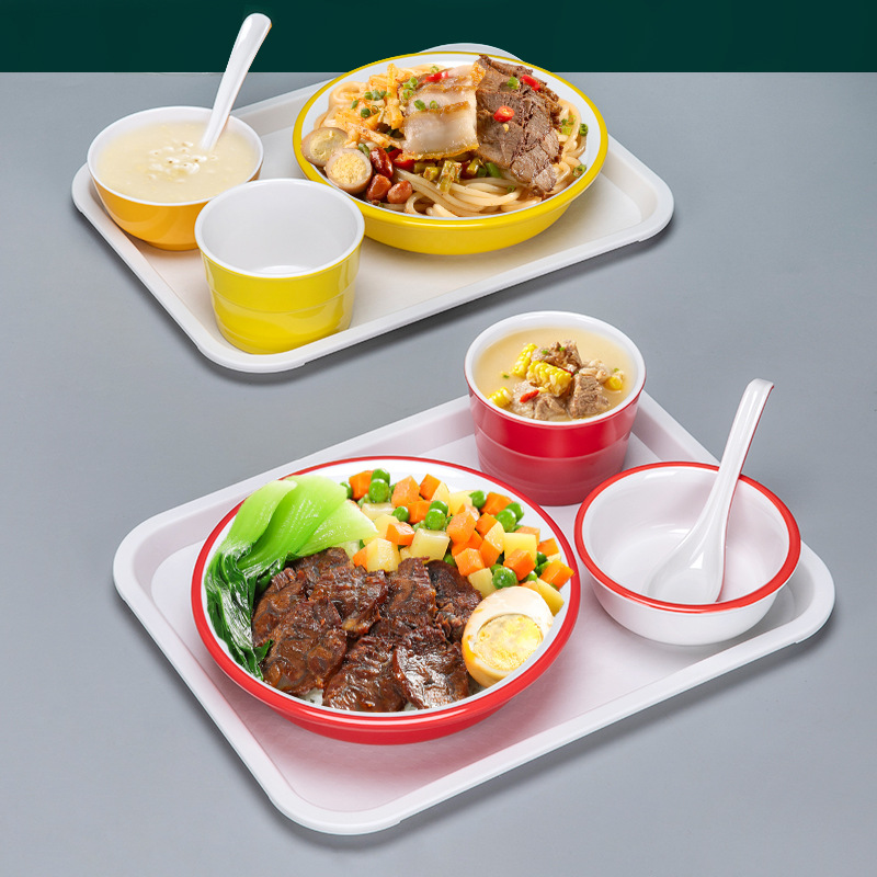 A5 멜라민 도자기 2색 패스트 푸드 식기 민난 돼지 발 밥 세트 식기 레스토랑 상업용 수프 컵 수프 그릇 차 컵