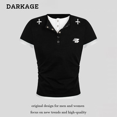 2025新型ギャルの肩のtシャツの女性はスリムに見えます。
