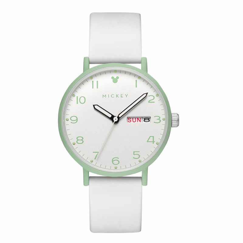 White surface green circle white tape