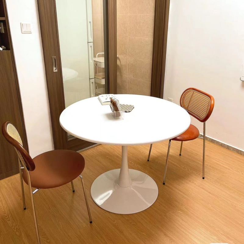 Nórdico hogar mesa de ocio hotel de negocios recepción mesa redonda de oficina de negociación inswind leche té cafetería blanca