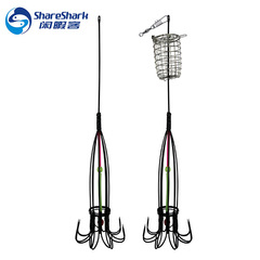 Fish bait cage, eight-claw hanging fish hook, anti-hanging bottom facing anchor fish hook, fishing gear supplies wholesale