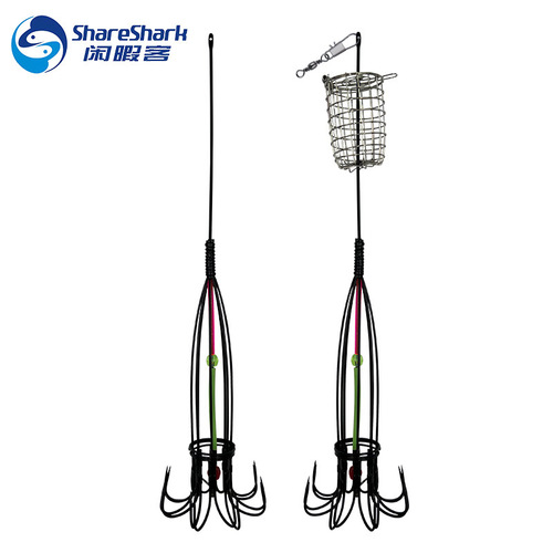 Fish bait cage, eight-claw hanging fish hook, anti-hanging bottom facing anchor fish hook, fishing gear supplies wholesale