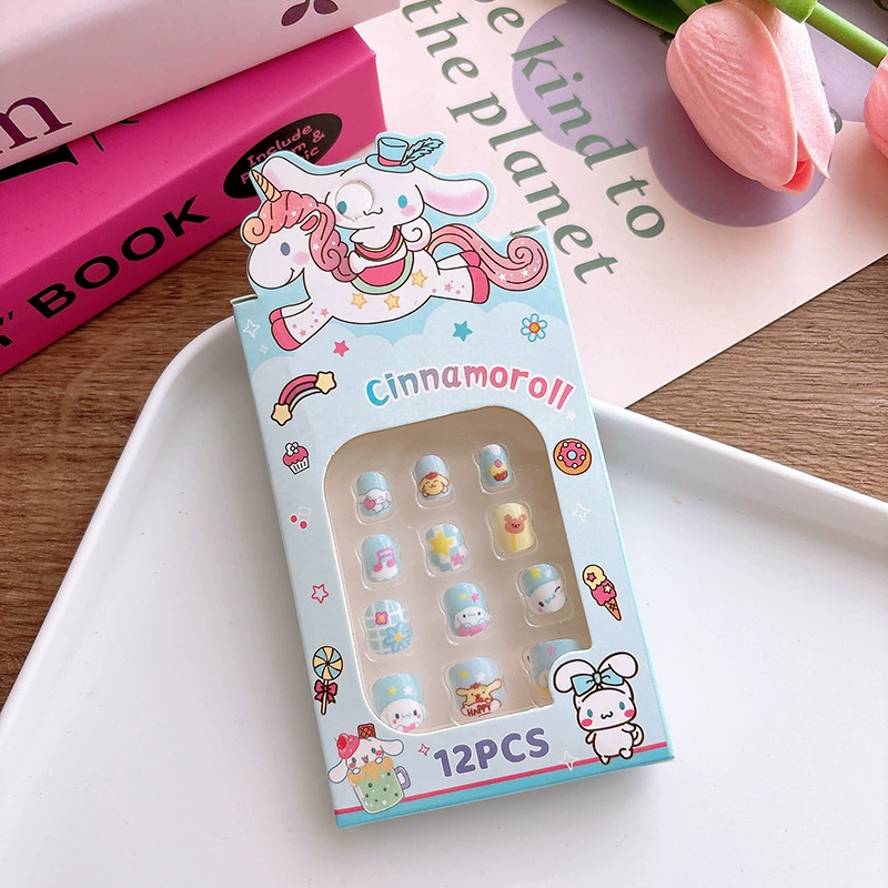 Sanrio, милые детские наклейки для ногтей, 12 шт., для наряда