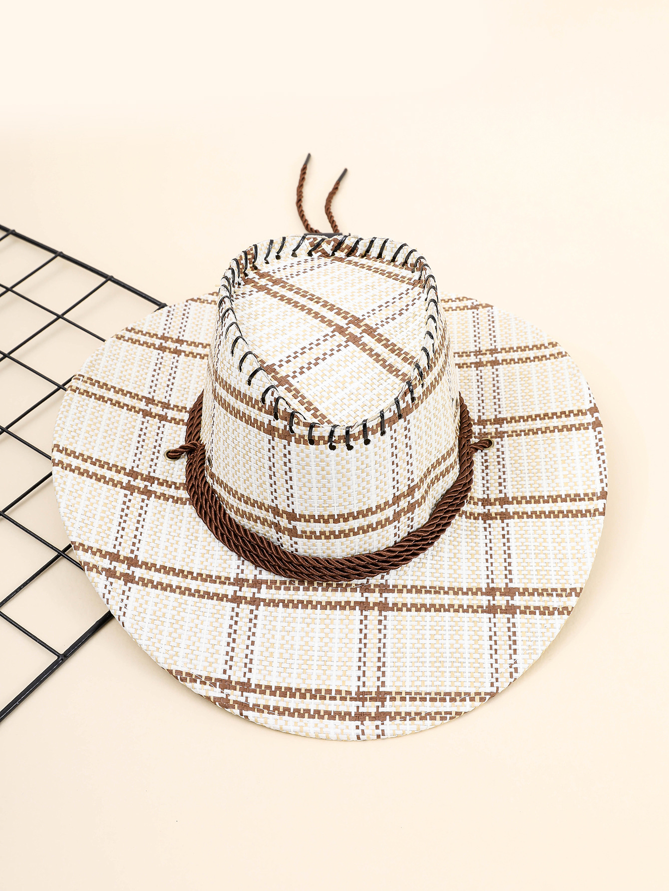 Sombrero de vaquero occidental de los nuevos hombres al aire libre viajes ocio mujeres sol-prueba sombrero de paja de imitación sombrero de pesca de verano a prueba de sol sombrero fresco