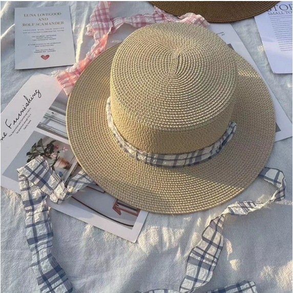 Sombrero de pescador de ala grande de verano sombrero rojo neto femenino sombrero de paja de vacaciones de playa sombrero de sol protección solar sombra de sol sombrero de paja moda femenina