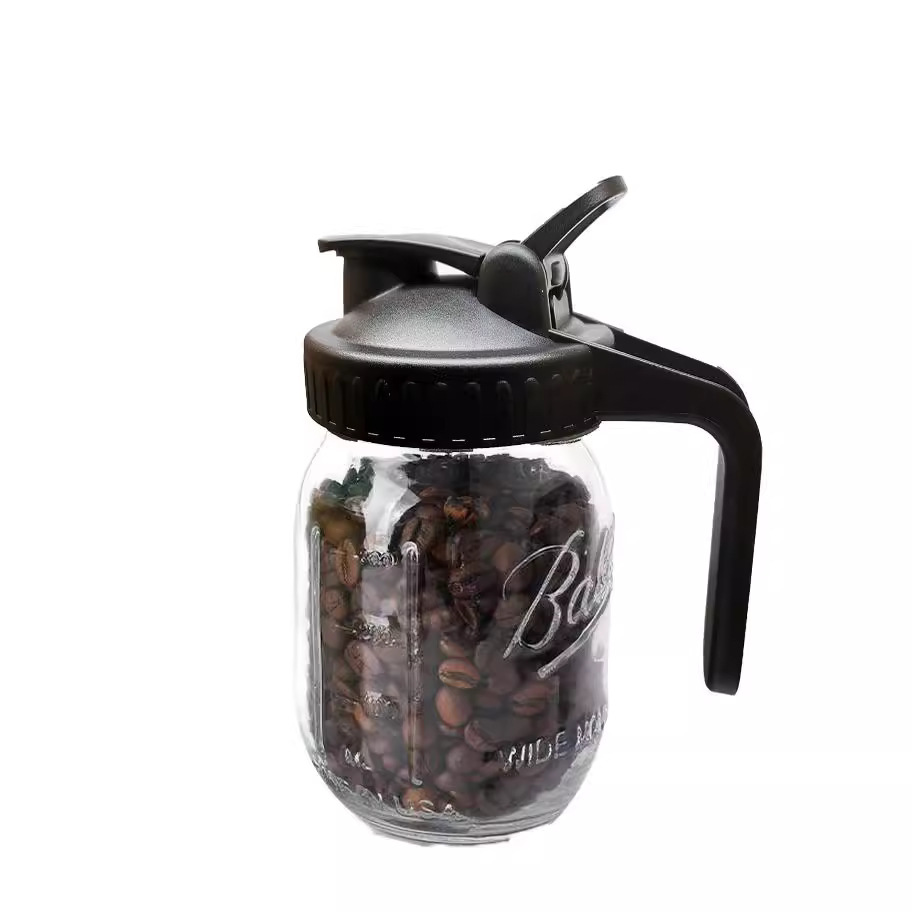 Mason tarro tapa Mason taza con mango sellado grande limón café té mermelada Mason botella mango tapa