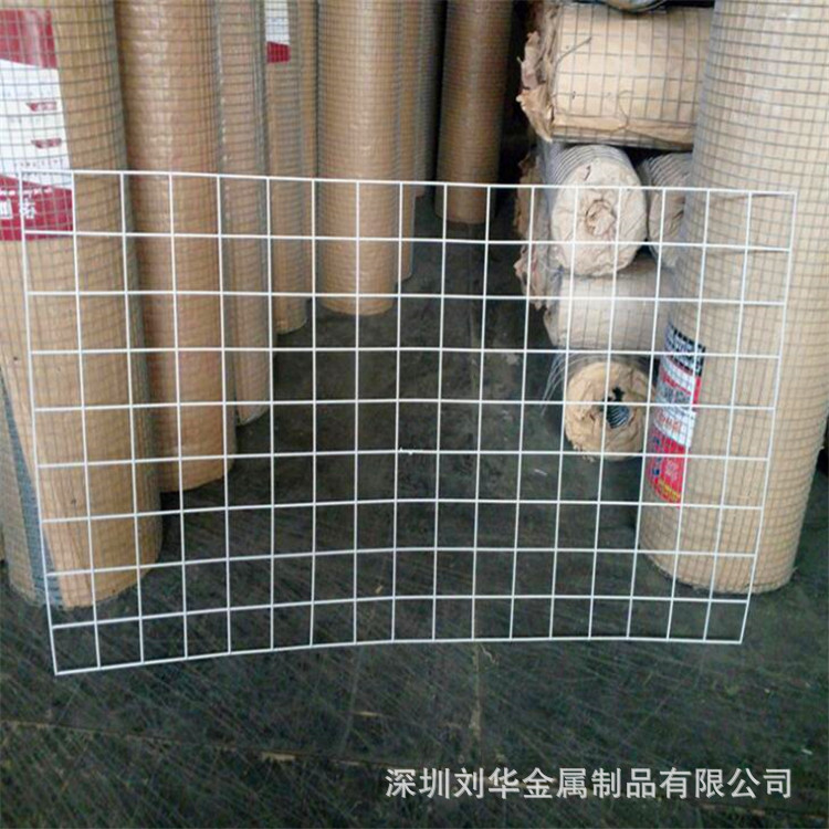 厂家供货展示会铁丝白色网格网片白色浸塑网 饰品展示架挂网