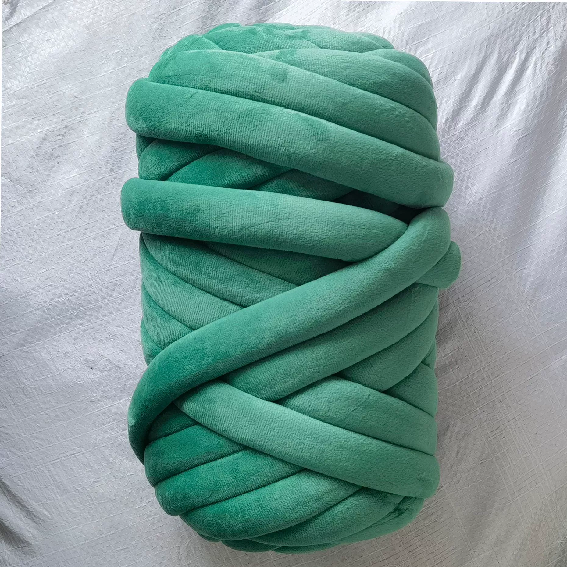 Кускай DIY пряжа для пледа, бархатное литьё хлопок, 1 кг (≈60 м), толщина 2,5 см