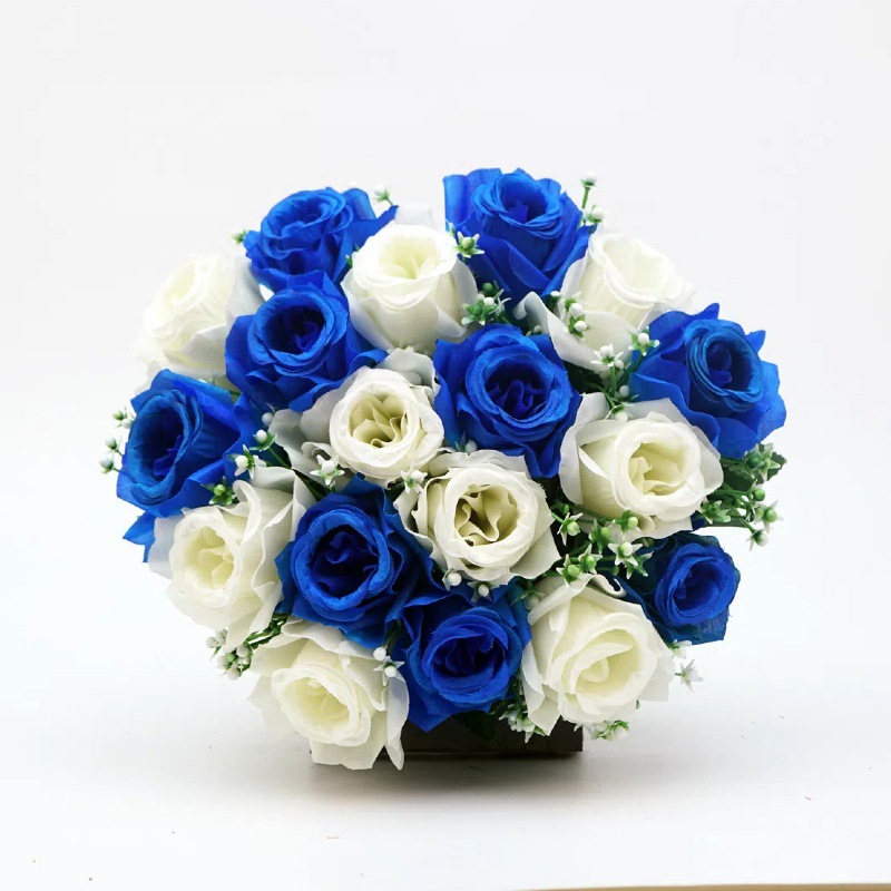 18 flores coreanas imitación rosa flores flores decorativas para el hogar ornamentos festivos props de boda flores falsas flores