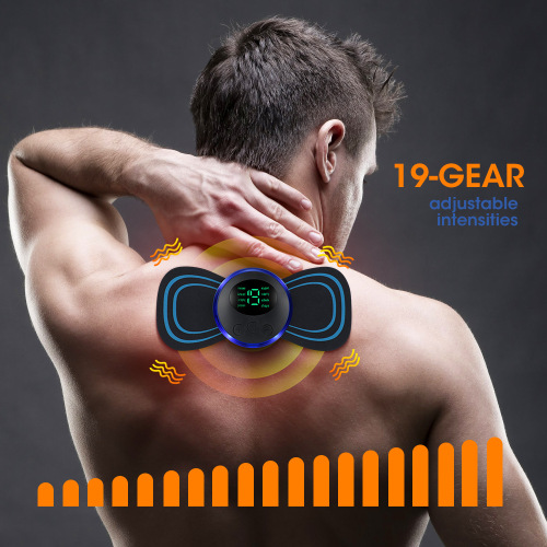 Cross-border mini meridian massager smart shoulder and neck massager EMS pulse cervical massage patch whole body physiotherapy device