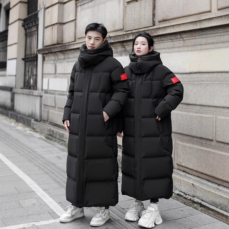 Long over-the-knee down jacket 2024 winter new thickened warm imported goose down liner windproof waterproof extremely cold clothing Long over-the-knee down jacket 2024 winter new thickened warm imported goose down liner windproof waterproof extremely cold clothing