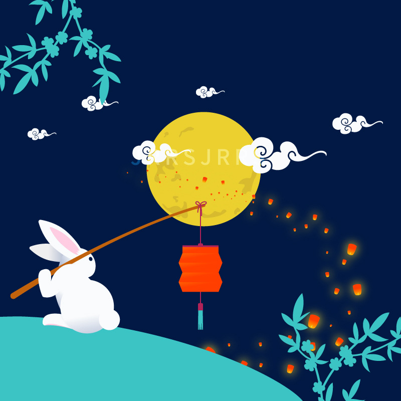 Guofeng Mid -Autumn Festival Wind