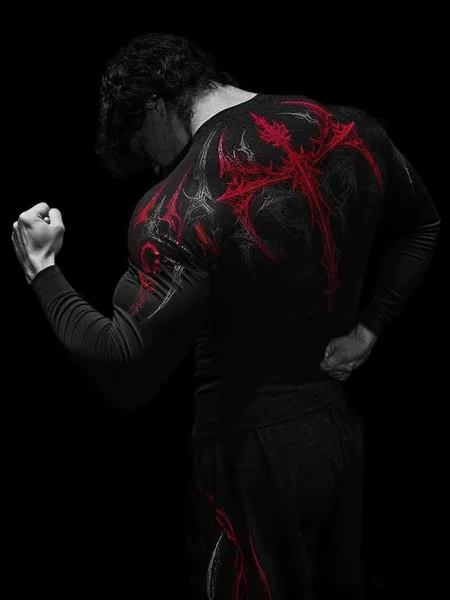 Breathedivinity Venom Tomahawk Long Sleeve American Sports Fitness Men's Long Sleeve Quick-Drying Stretch Tight