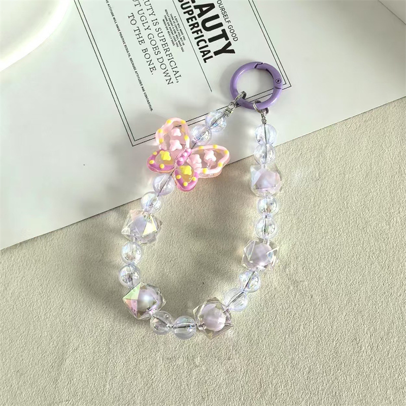 Portachiavi creativo con ciondolo a forma di fiocco in cristallo e perline pesanti, per zaino da donna, accessori di moda raffinati_voghion.com