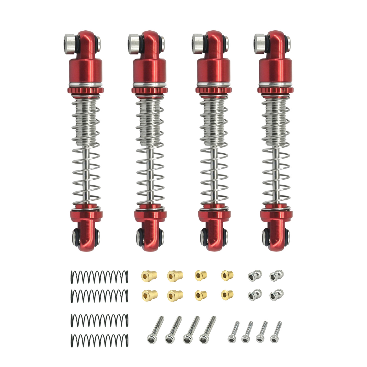 SCX30铝合金加长避震25mm 4pcs/套 BK:黑色 R:红色 S: 银色