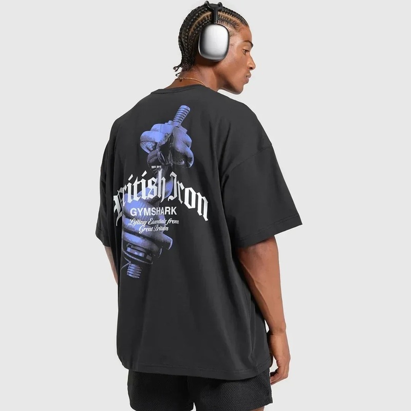 クロスボーダー AliExpress クロスボーダー アメリカ マッスル シャーク Tシャツ ストリート フィットネス 体操 サマー スポーツ フィットネス 半袖 メンズ|undefined