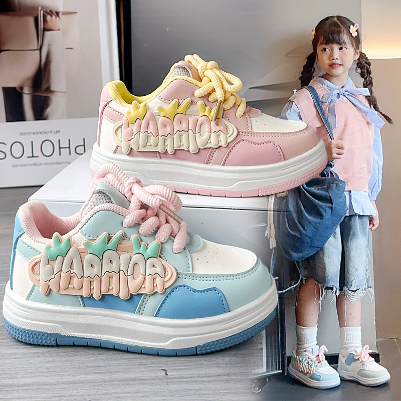 Zapatos de patina de dopamina de niñas 2025 primavera y otoño nuevos niños versátiles estudiantes zapatos casuales de niñas zapatillas respirables