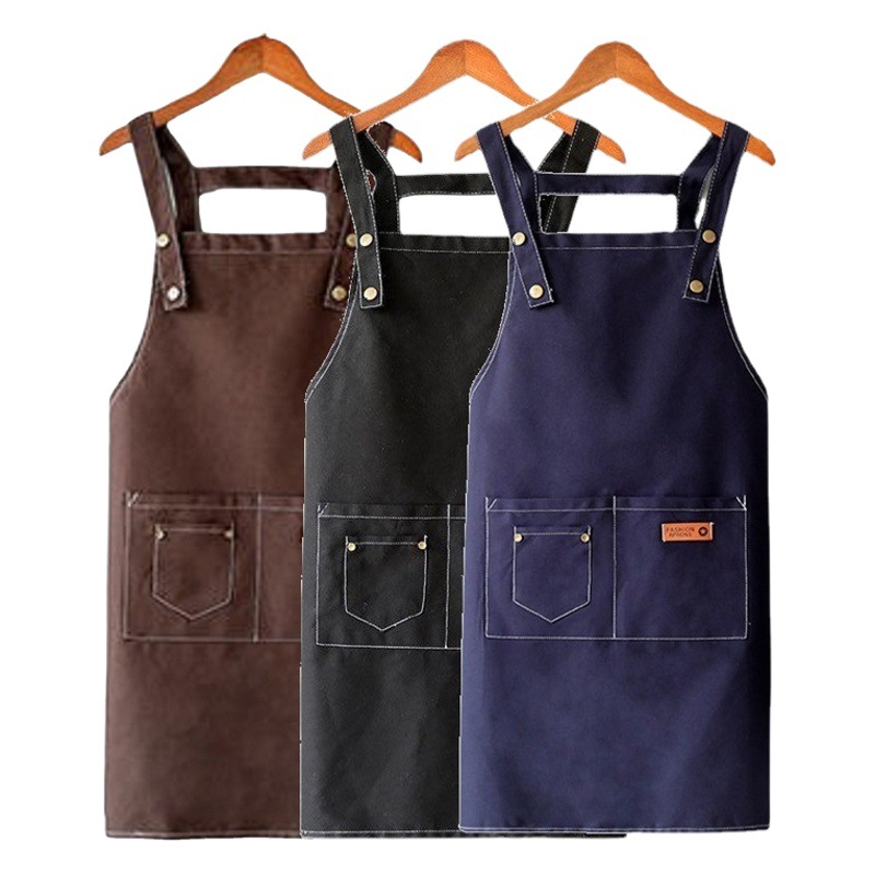 Venta al por mayor hogar cocina cintura impermeable algodón lienzo Comercio exterior transfronterizo Amazon impresión adulto coreano delantal