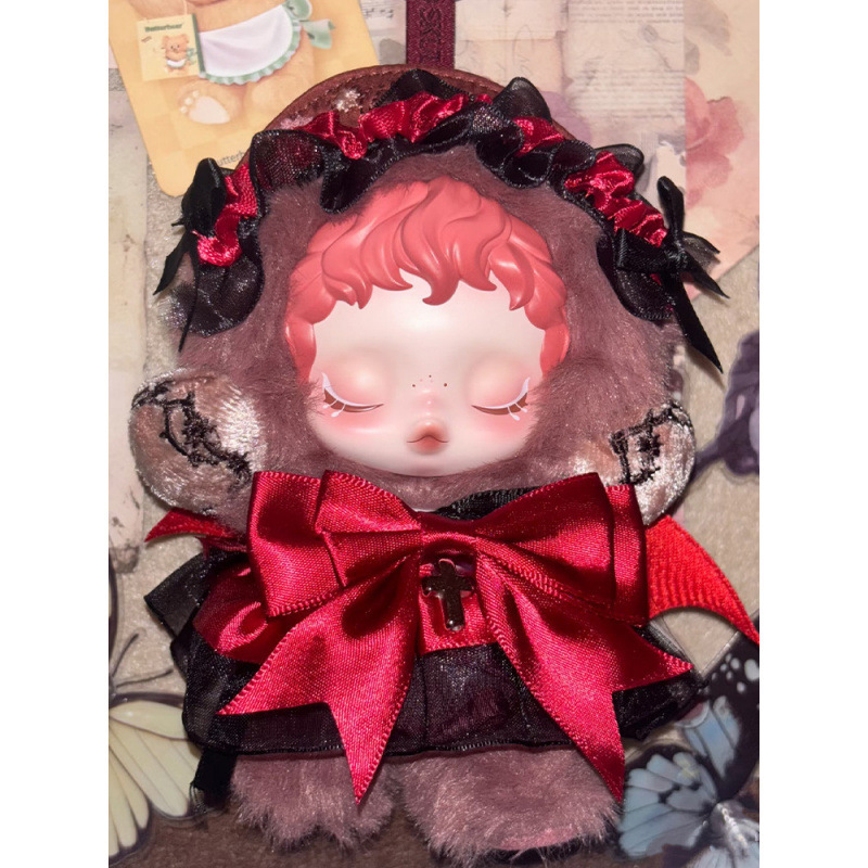sp光织园SKULLPANDA冬日乐章系列搪胶毛绒公仔娃衣套装娃娃衣服|undefined