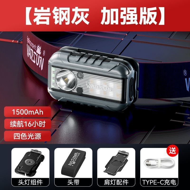 Fabricante de Wolson TD01 faro de advertencia de hombro luz de carga multifuncional luz de alta intensidad super brillante noche pescando faro de inducción