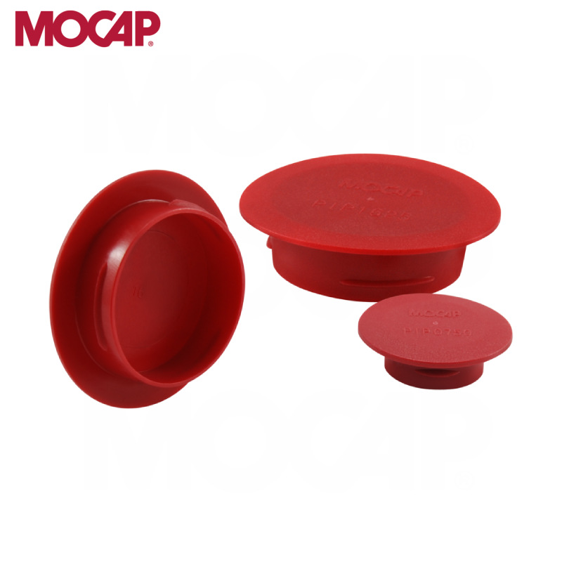 红色SAE&NPT 螺纹平头塞 按压卡扣式塑料孔堵头 堵头堵冒塑料