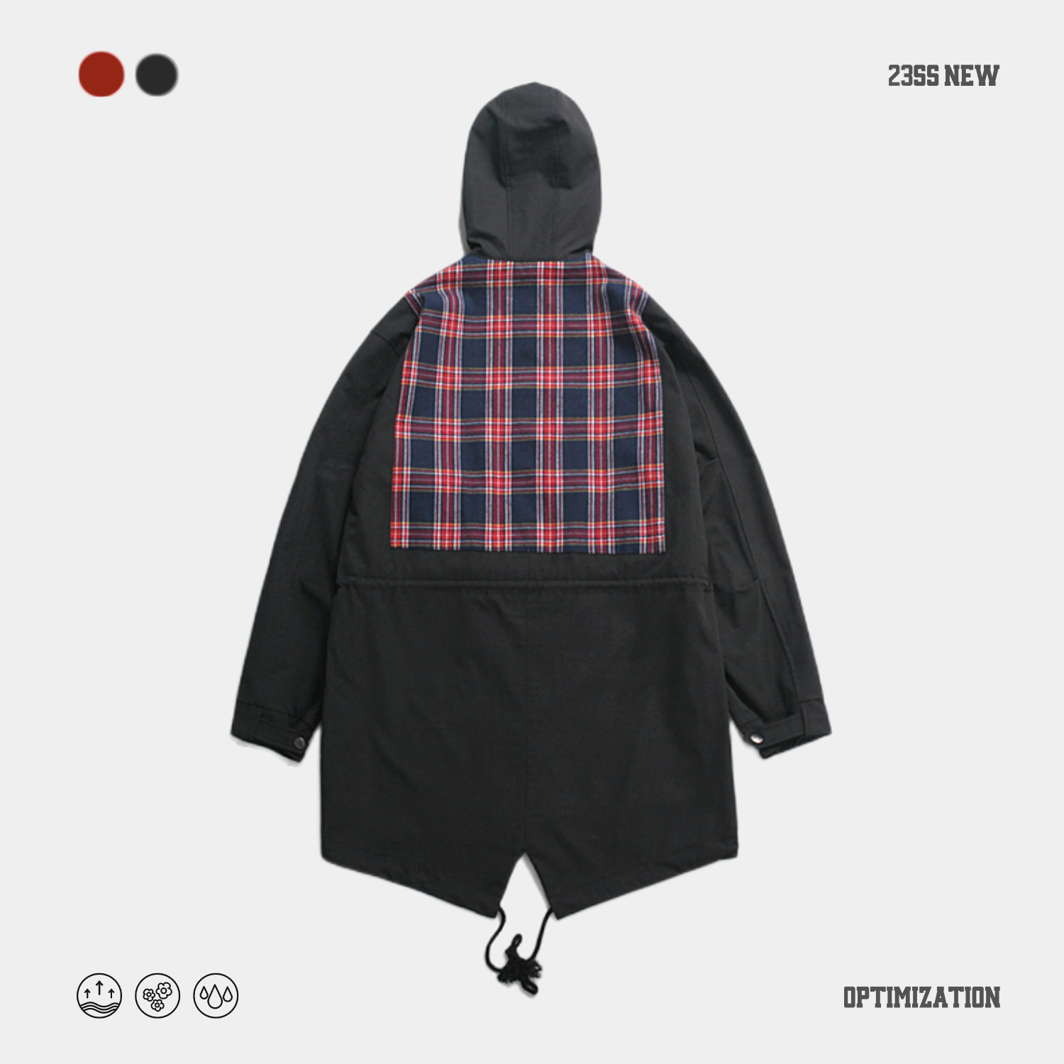 MAMINQpring Super Hot Season Korean Silhouette Large Version Windbreaker Men And Women Fashion Street Simple Long Coat H