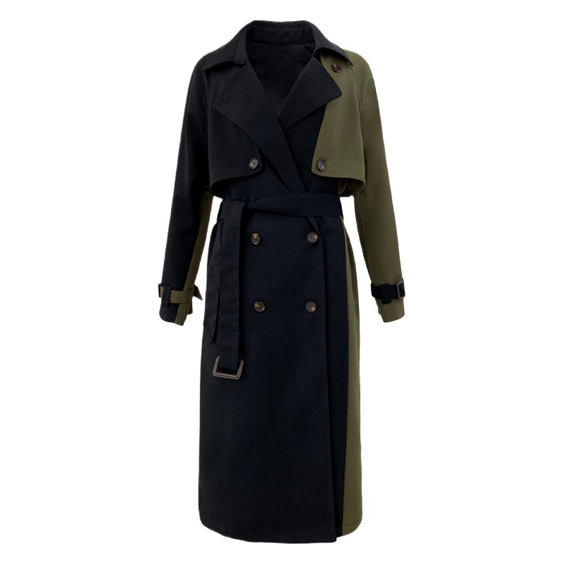 Abbigliamento da donna Autunno Nuovo stile Temperamento Giuntura Medio e Lungo Sopra il Ginocchio Cappotto Giacca Stile Donna_voghion.com