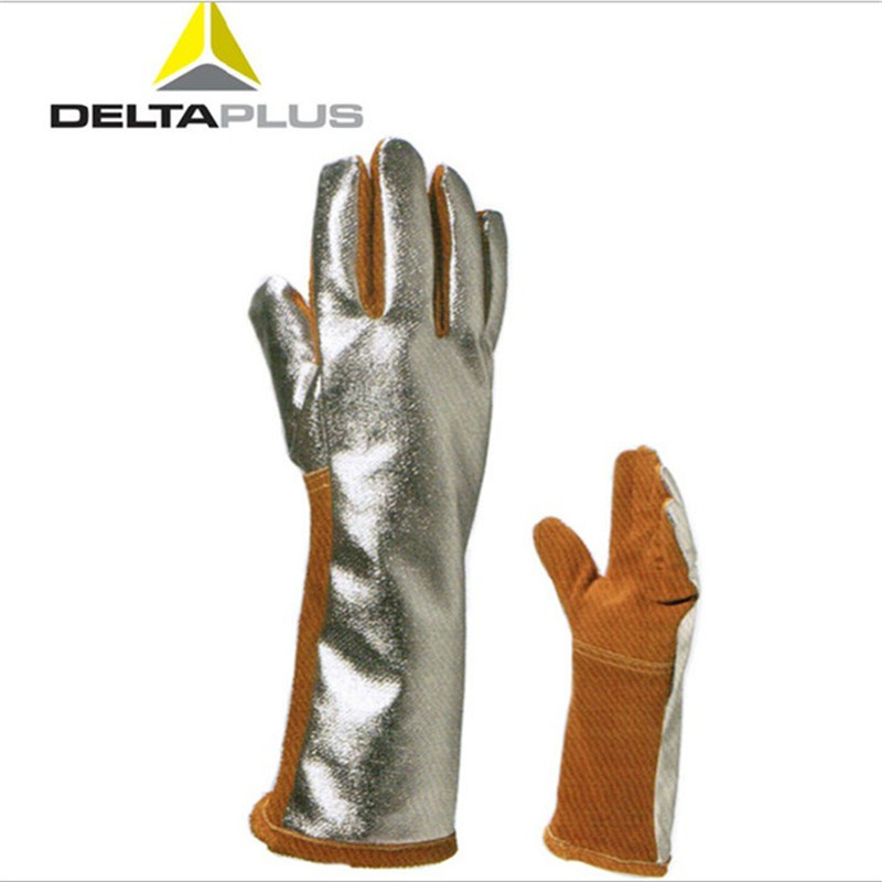 Delta TERK400 guantes de aislamiento térmico a prueba de salpicaduras metálicas 205401 205400 guantes de protección laboral chapados en aluminio