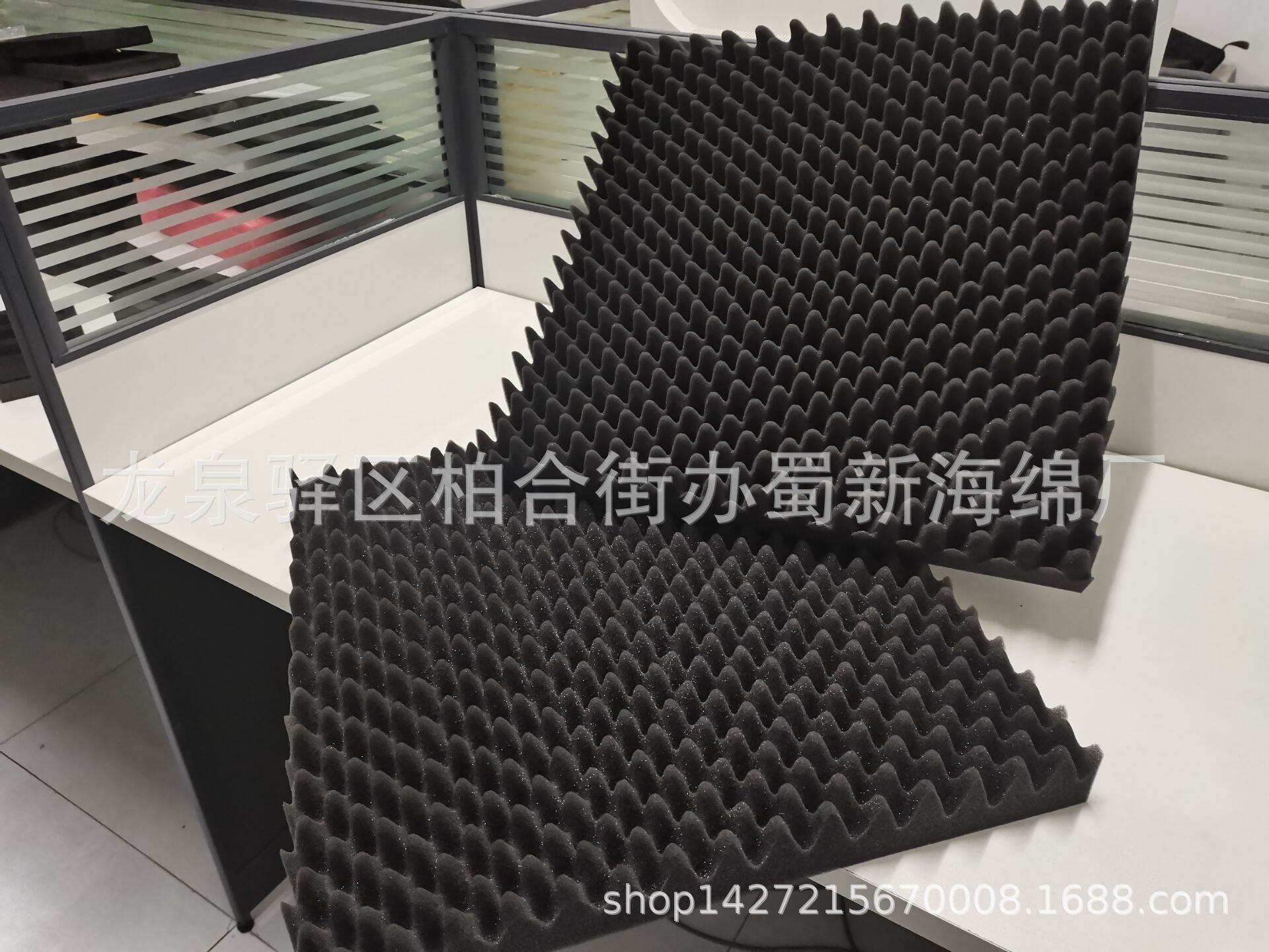 厂家供应黑色波浪吸音隔音海绵/黑色高密度波纹海绵/铝箱吸音海绵
