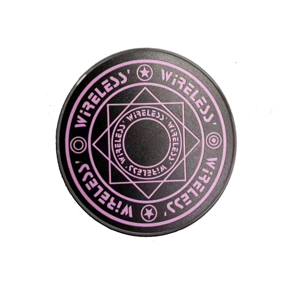 Cargador Inalámbrico Circular Grande para Escritorio, Carga Rápida para Teléfono Móvil con Efecto de Sonido, Bandeja Redonda para Productos, Fabricante Mayorista