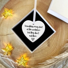 跨境新款心形陶瓷现代艺术工作友谊纪念礼品 创意陶瓷礼物挂件