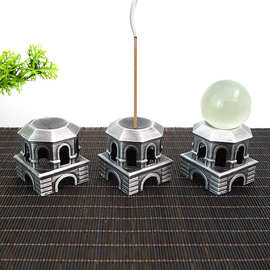 厂家批 创意欧式亭子线香香插香座香托香台香立香薰炉工艺品摆件