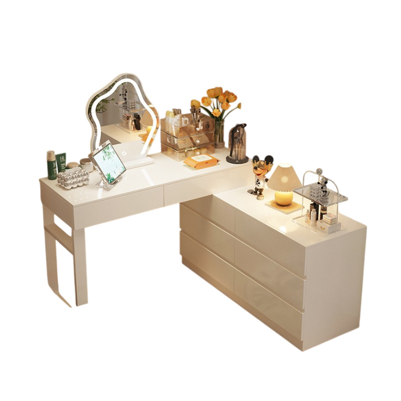 Cream-wind comedor de dormitorio mesas de cabecera en una casa moderna y simple escritorio de dormitorio principal espejo mesa de maquillaje
