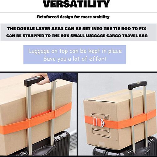 Metal triangular buckle suitcase straps Elastic cross straps suitcase checked straps luggage elastic straps