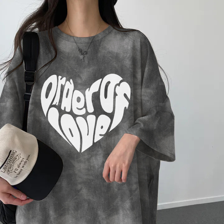 スーツ Tシャツスカート女性の 2024 新作夏人気カジュアルドレス絞り染め韓国ルーズ痩身レタークロスボーダー|undefined