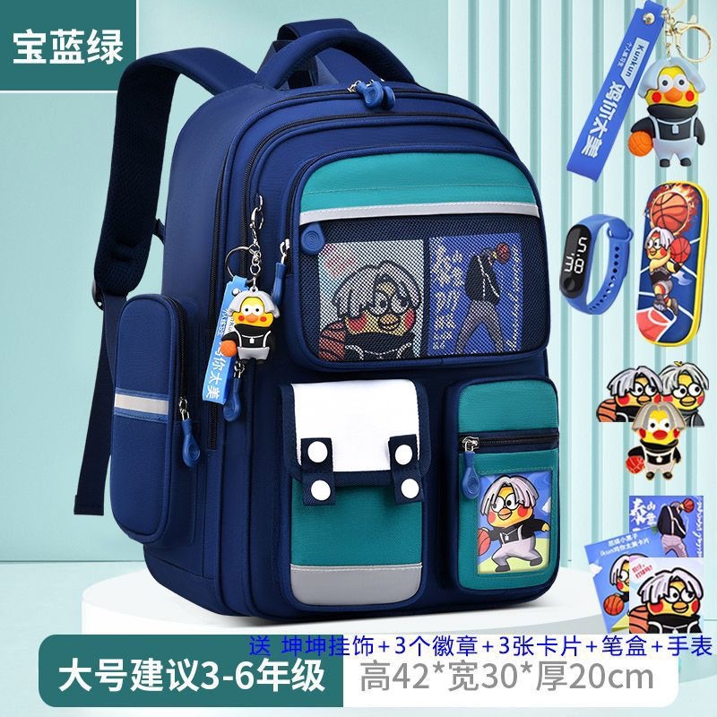 Mochila escolar de niñas estudiantes de primaria 123456 grados mochila de gran capacidad mochila de espalda de mujer seguridad reflectante