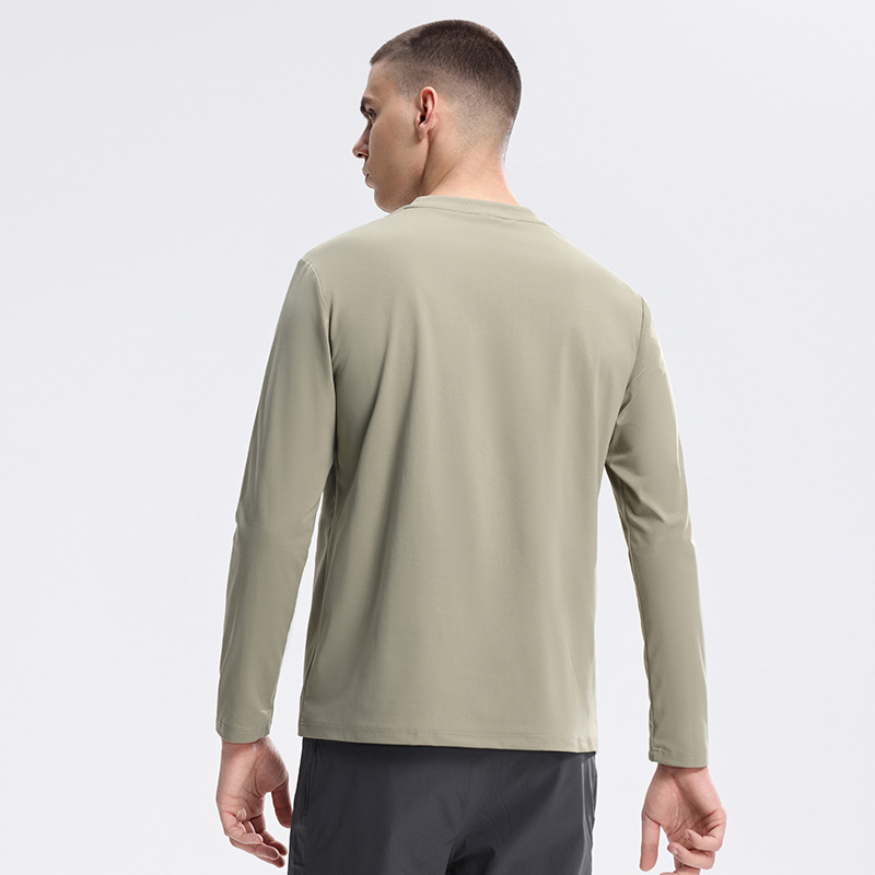 Dijia con suéter de secado rápido absorbente de cuello redondo urbano de viaje transpirable hombre de manga larga primavera otoño invierno ciclismo al aire libre