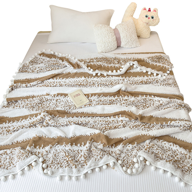 Luz de lujo catiónico torre de seda seda mantas cálidas sofá de cordero mantas de aire acondicionado mantas de siesta de oficina para cama