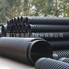 源头厂家大口径HDPE缠绕结构壁增强管B型排污水克拉管黑色塑料管