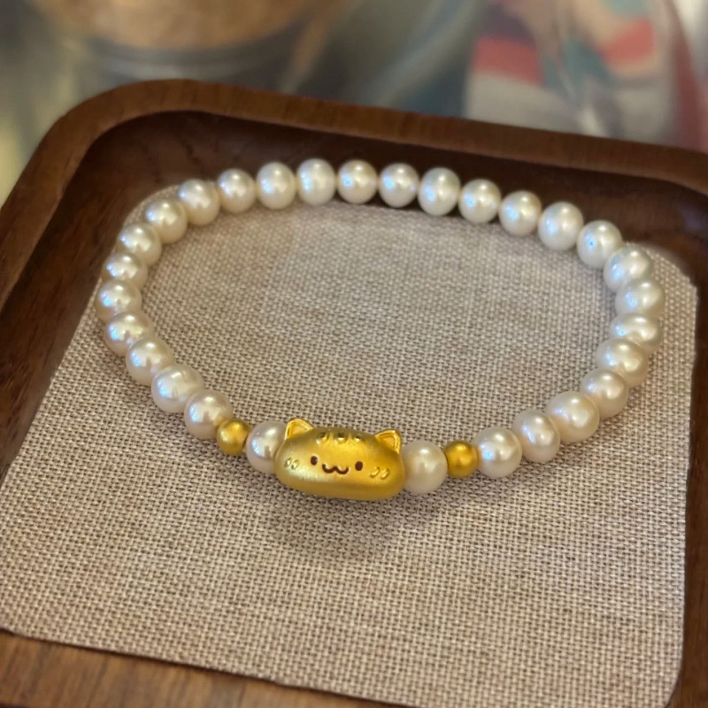 Natural Pearl Bracelet, Baguette-Shaped, Cute and Delicate, Healing, Childlike, Versatile, Fashionable, Girly, for Best Friends