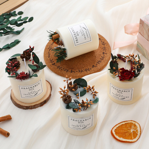 Forest aromatherapy candle wholesale household soy wax Christmas birthday Christmas gift companion gift box set wholesale