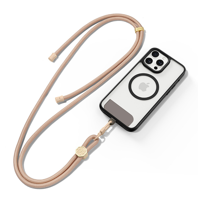 Cuatro hojas de hierba jardín trenzado cuerdas de teléfono móvil correa de aleación de aluminio cuello de cuello de cuello de cuello de teléfono móvil caso anti-perdida de cuerda lote