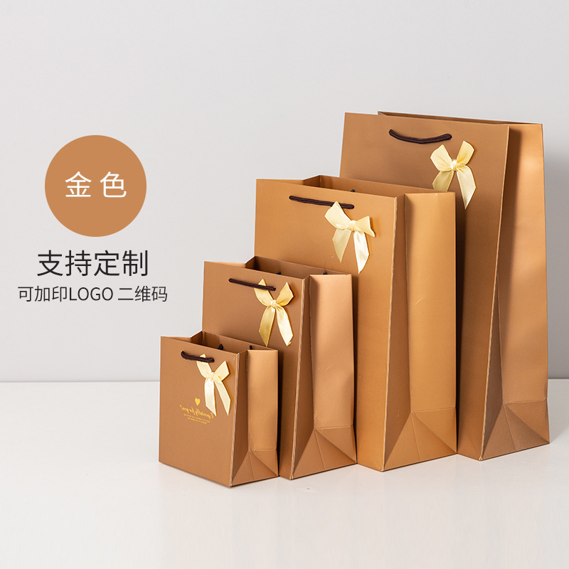 蝴蝶结款手提袋加厚服装首饰糖果婚庆创意礼品袋手提纸袋子批发