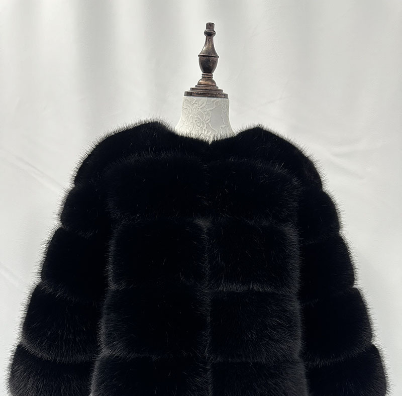 Damenbekleidung Pelz Spleißen Pelzmantel Damen Stil Casual Langarm Winter Warm Pelzmantel_voghion.com