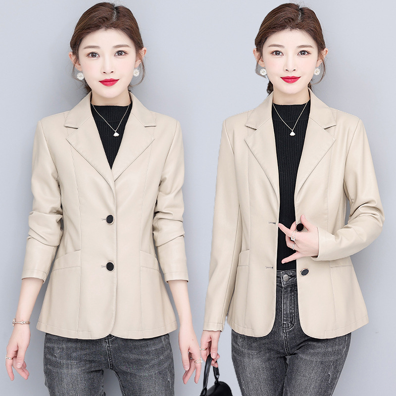 2022 Autumn Small Suit Jacket Women's Short Elegant Slimming Casual Short Leather Top Suit 2022 Autumn Small Suit Jacket Women's Short Elegant Slimming Casual Short Leather Top Suit