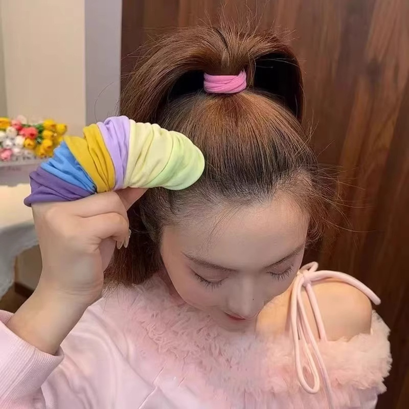 高马尾耐用面膜发圈女2026新款高弹力发绳不塌头绳扎发橡皮筋发饰
