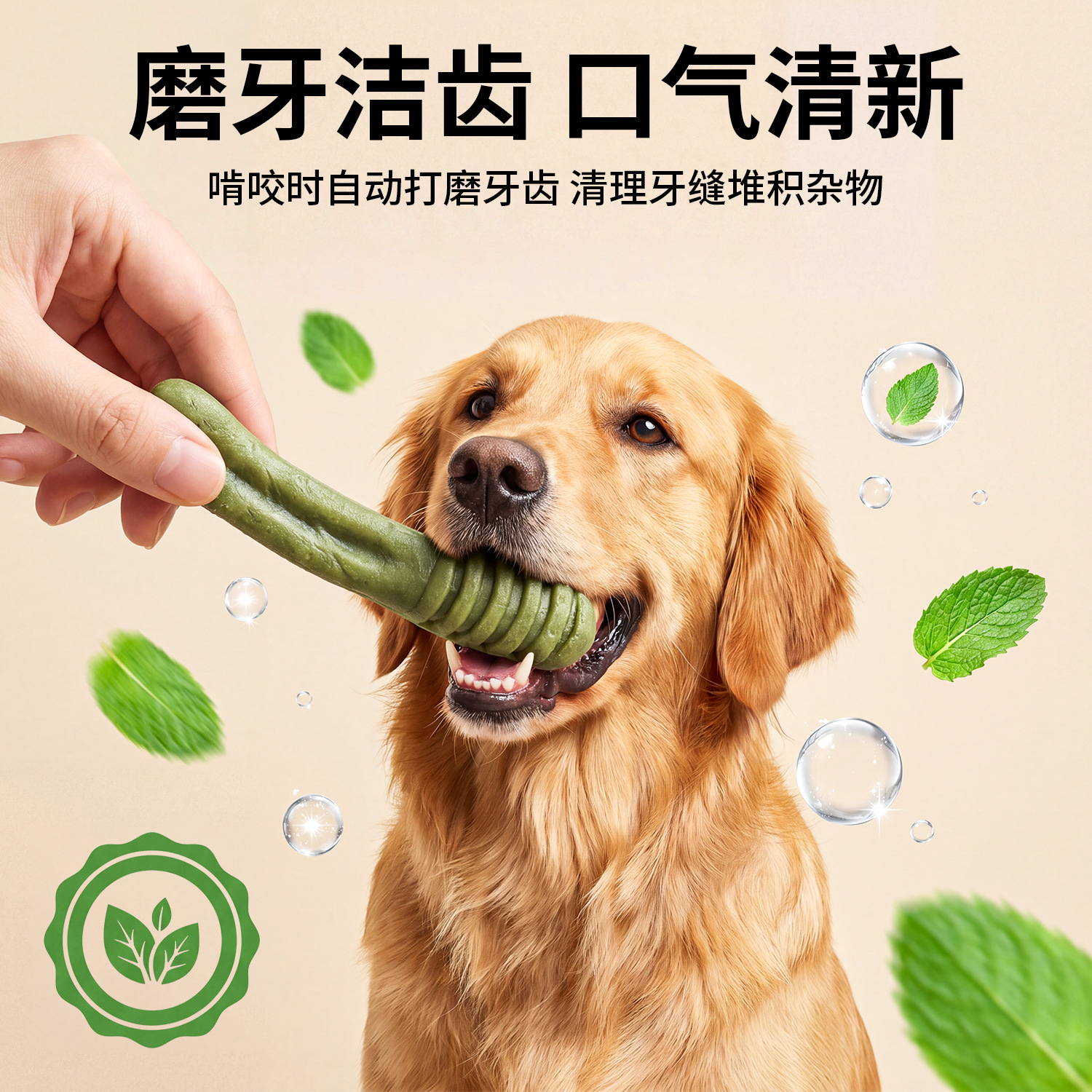 Una gran cantidad de puntos Pipitao Pet Cleansing Bone Bolsas de té verde Leche Carne de res Cepillo de dientes Limpiar Bone 90g Hueso molar